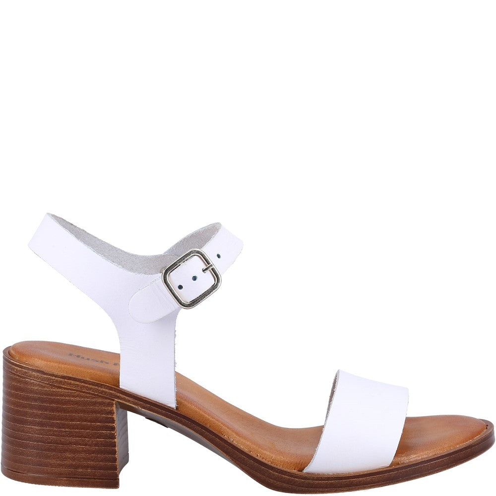 Ladies Heeled Sandals White Hush Puppies Gabby Sandal
