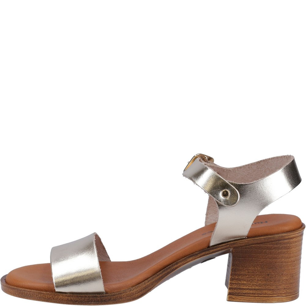 Ladies Heeled Sandals Gold Hush Puppies Gabby Sandal