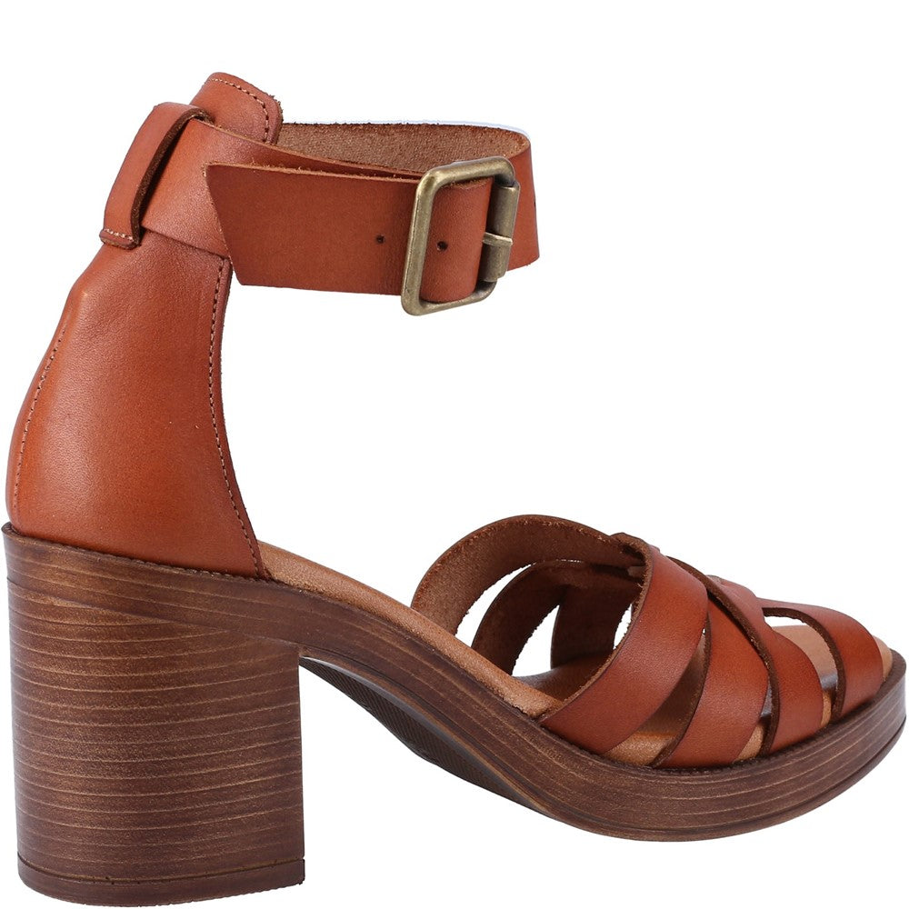 Ladies Heeled Sandals Tan Hush Puppies Giselle Sandal