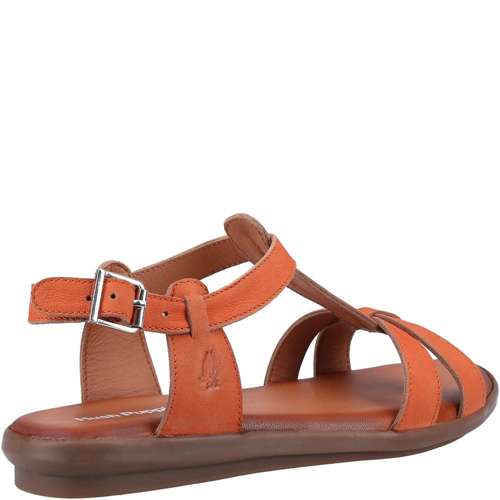 Sandal Ladies Summer Orange Hush Puppies Kate T-Bar Sandal