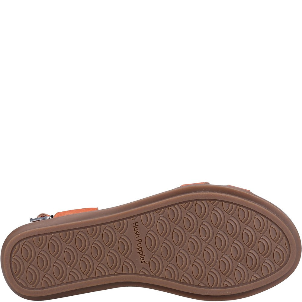 Sandal Ladies Summer Orange Hush Puppies Kate T-Bar Sandal