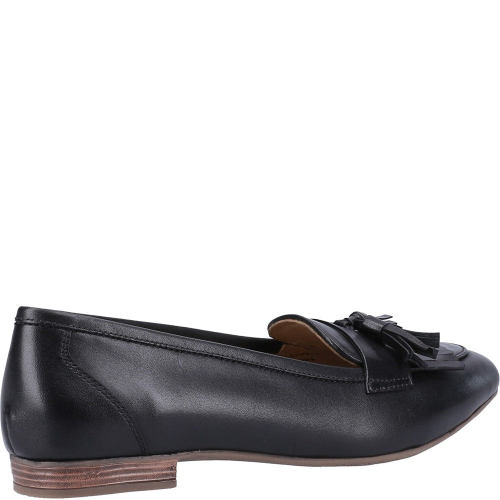 Slip On Ladies Shoes Black Hush Puppies Marissa Tassel Loafer