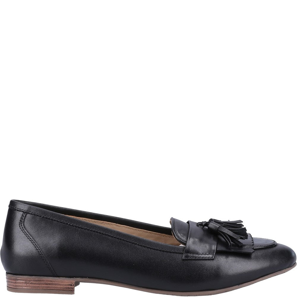 Slip On Ladies Shoes Black Hush Puppies Marissa Tassel Loafer