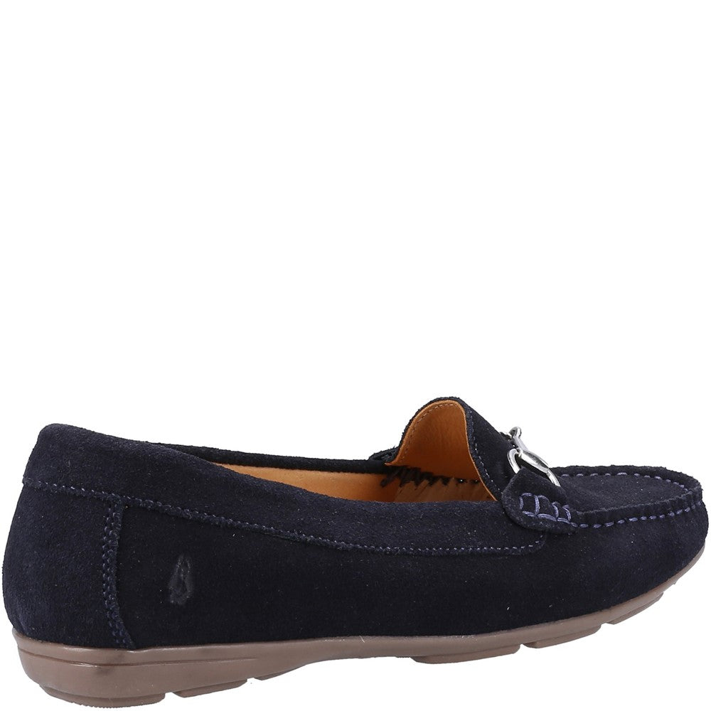 Slip On Ladies Shoes Navy Hush Puppies Molly Snaffle Loafer Shoe