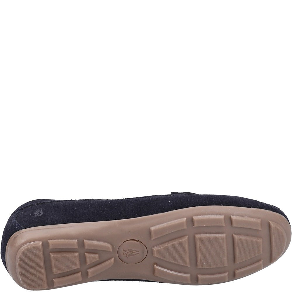 Slip On Ladies Shoes Navy Hush Puppies Molly Snaffle Loafer Shoe