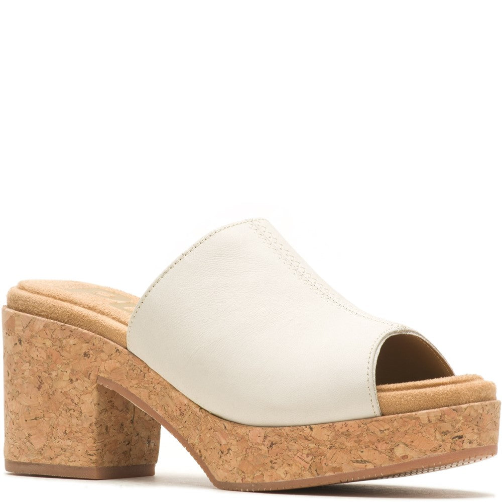 Ladies Heeled Sandals Cream Hush Puppies Poppy Slide