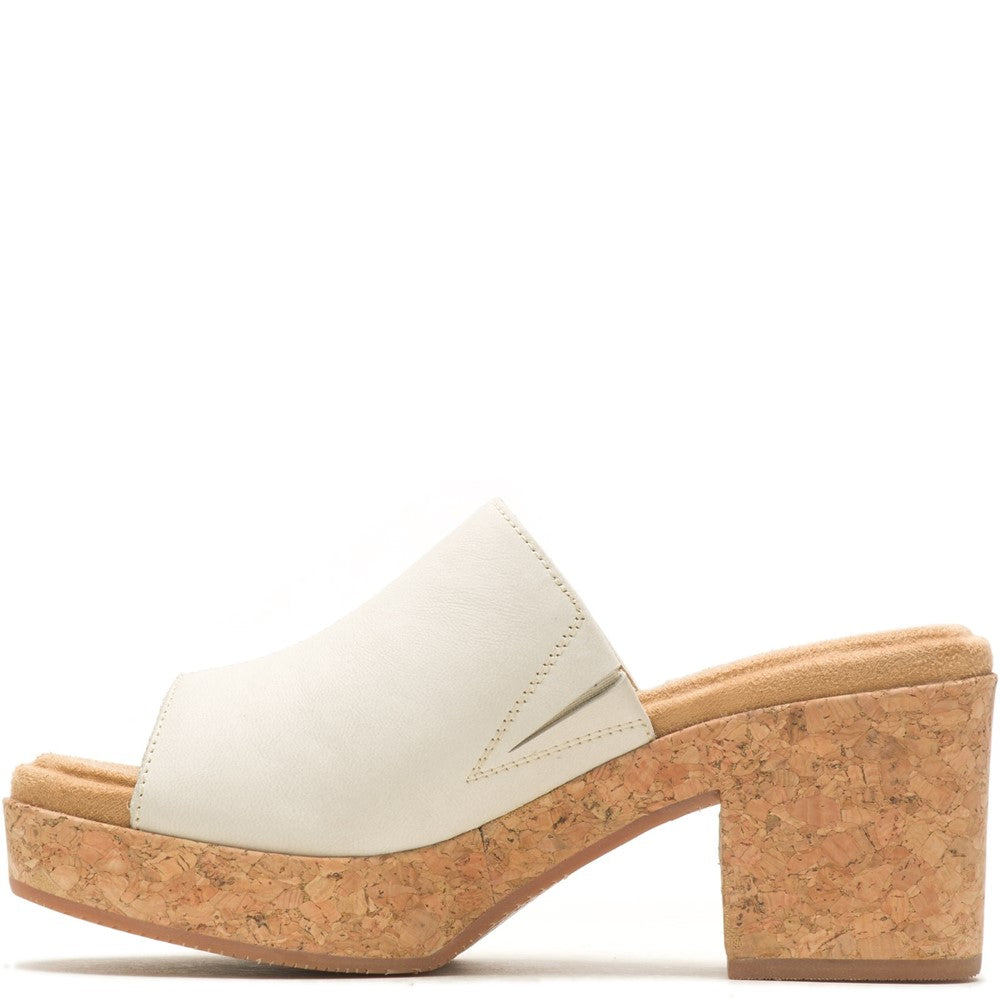 Ladies Heeled Sandals Cream Hush Puppies Poppy Slide