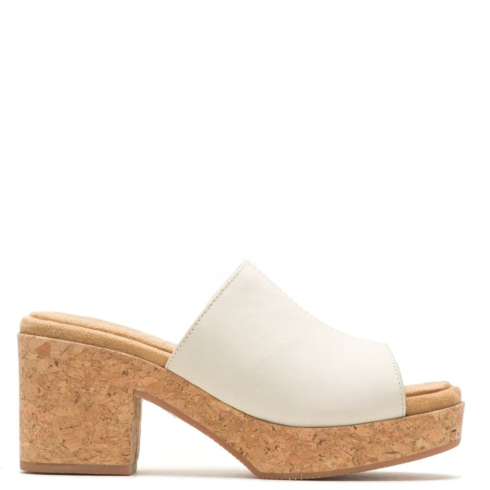 Ladies Heeled Sandals Cream Hush Puppies Poppy Slide