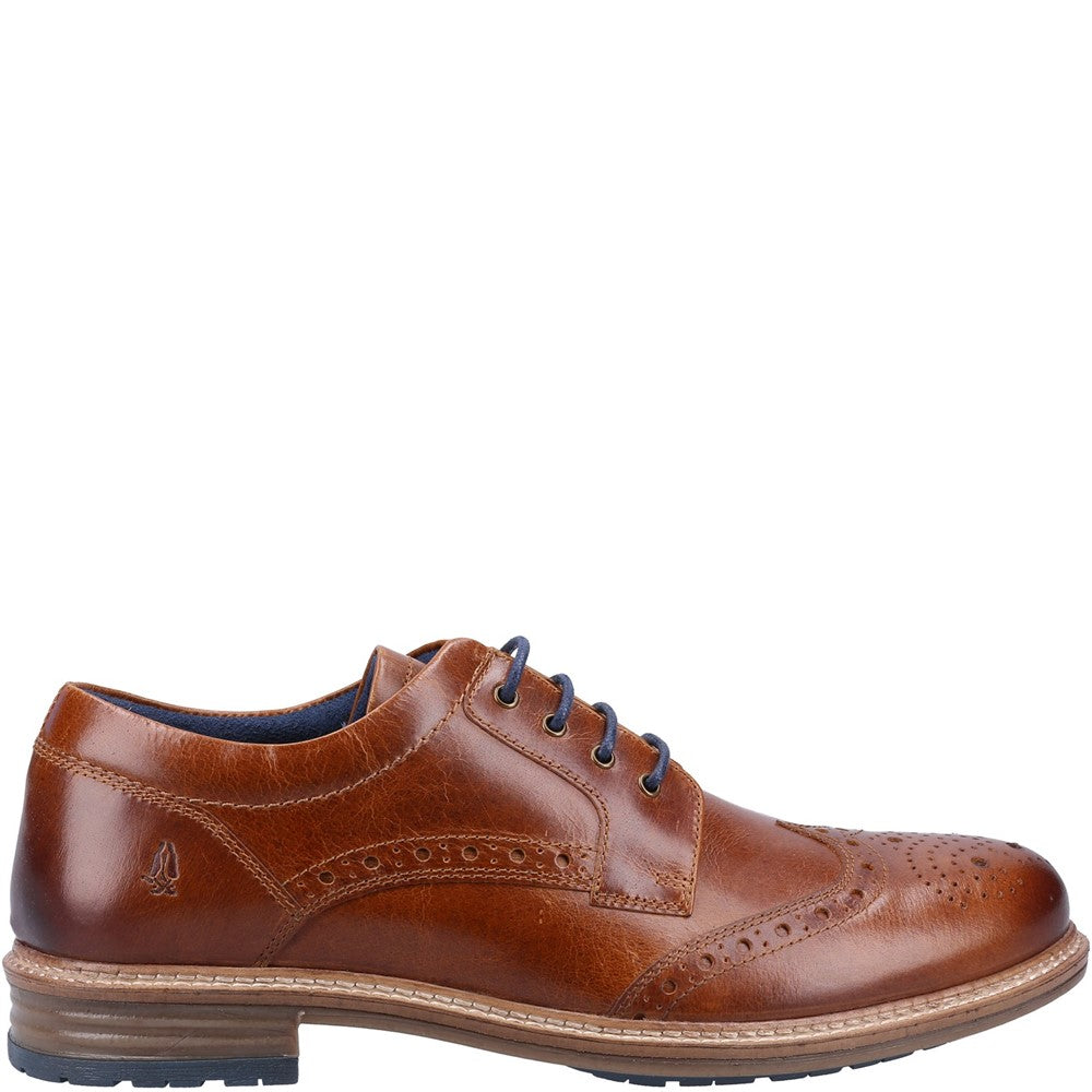 Mens Formal Lace Up Shoes Tan Hush Puppies Jayden Brogue