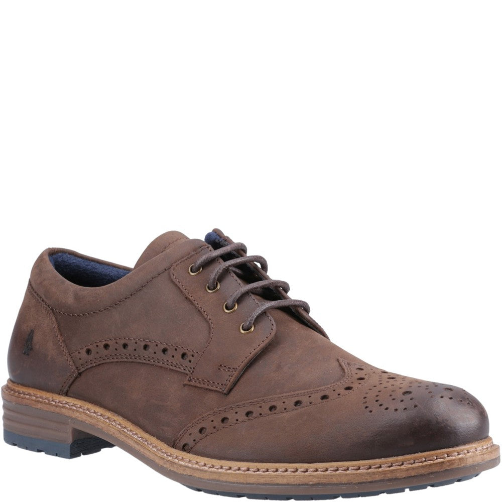 Mens Formal Lace Up Shoes Brown Hush Puppies Jayden Brogue