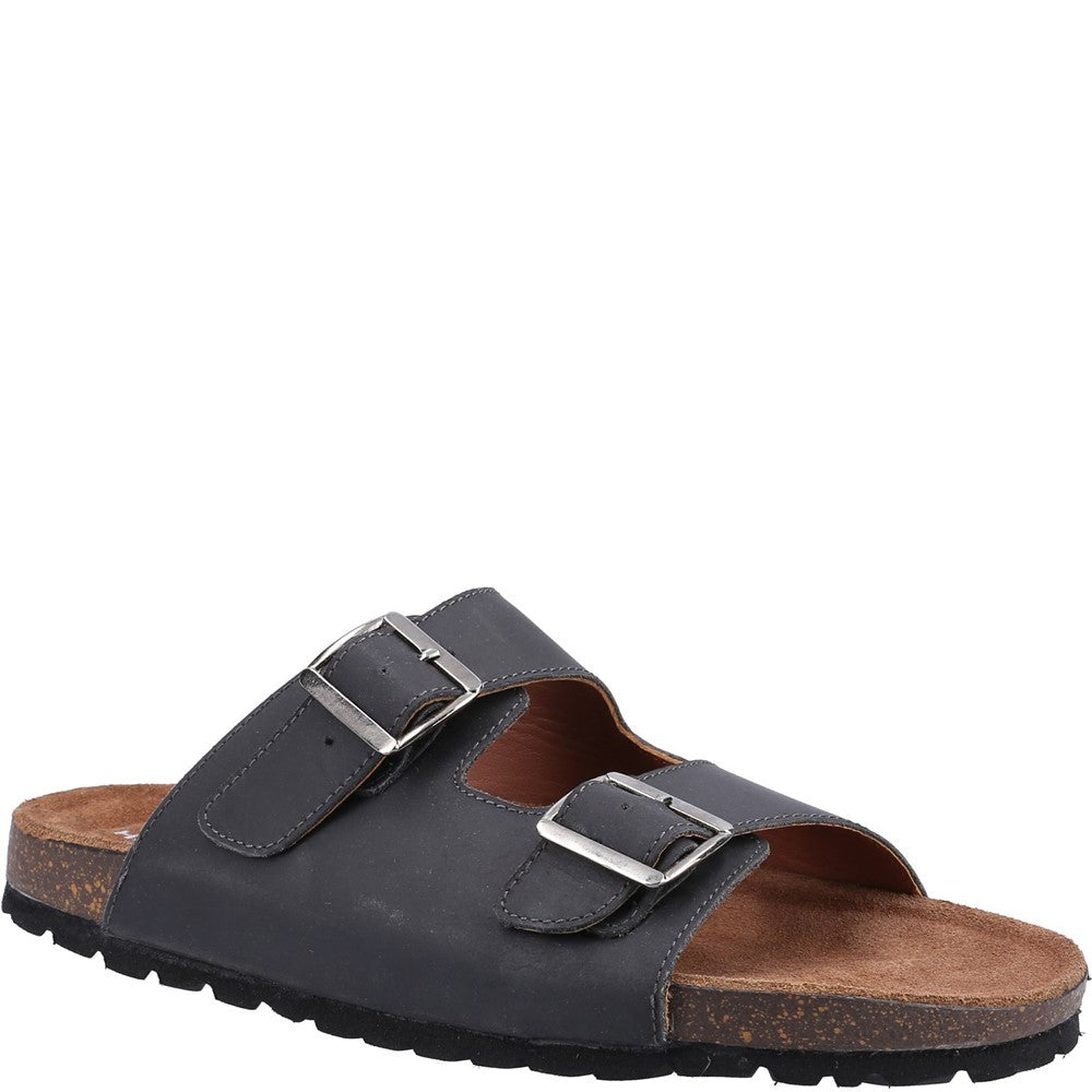 Sandal Mens Summer Black Hush Puppies Nash Slider