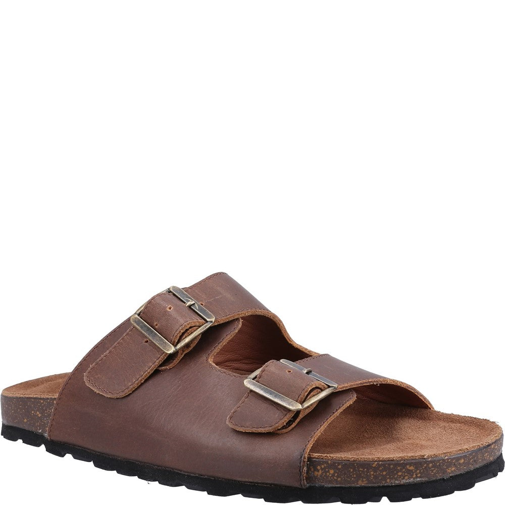 Sandal Mens Summer Brown Hush Puppies Nash Slider