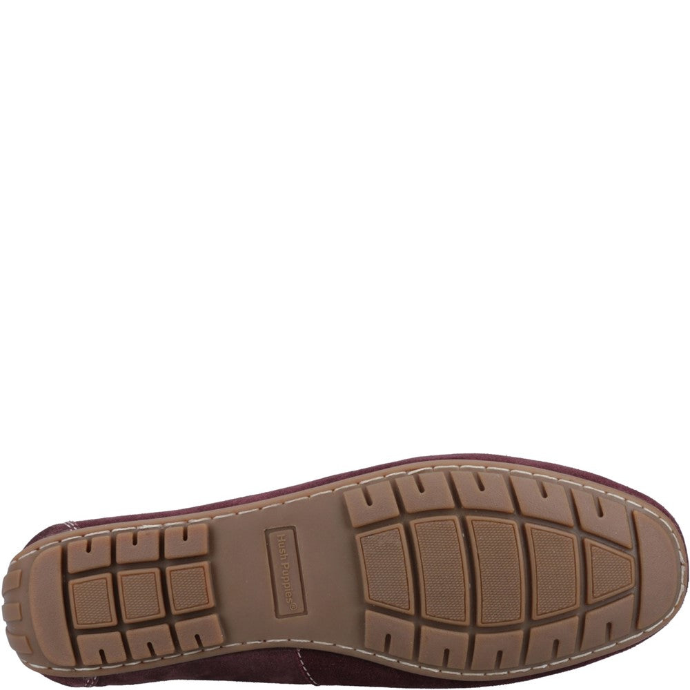 Slip On Mens Summer Bordeaux Hush Puppies Reuben Boat Shoe