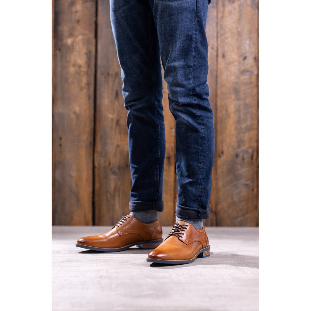 Mens Formal Lace Up Shoes Tan Hush Puppies Damien Lace Up Shoe