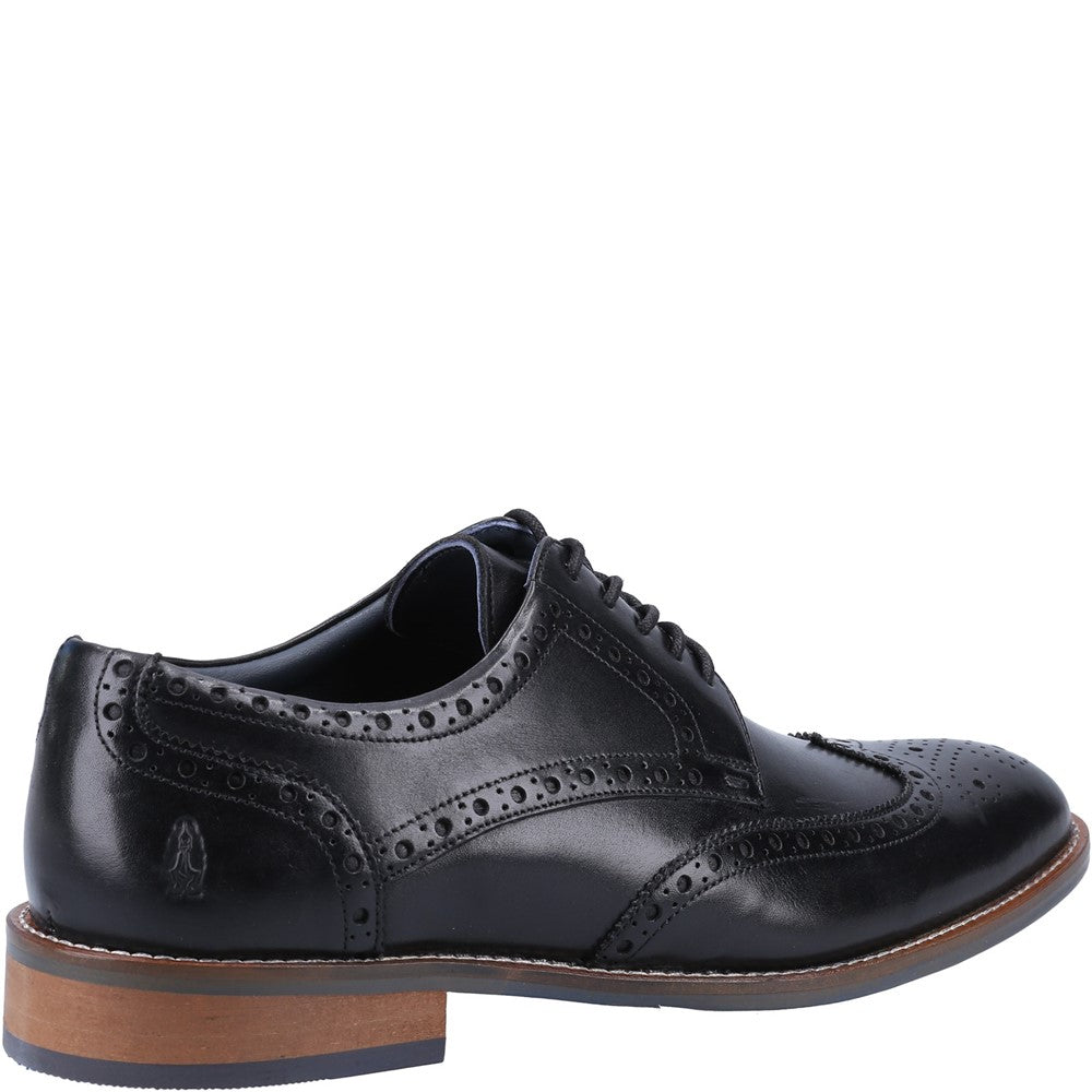 Mens Formal Lace Up Shoes Black Hush Puppies Dustin Brogue Shoe