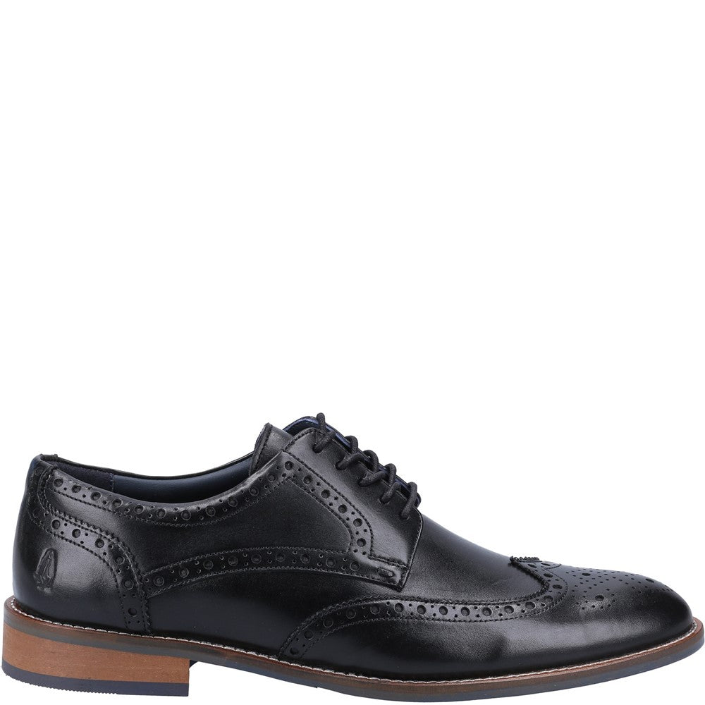 Mens Formal Lace Up Shoes Black Hush Puppies Dustin Brogue Shoe