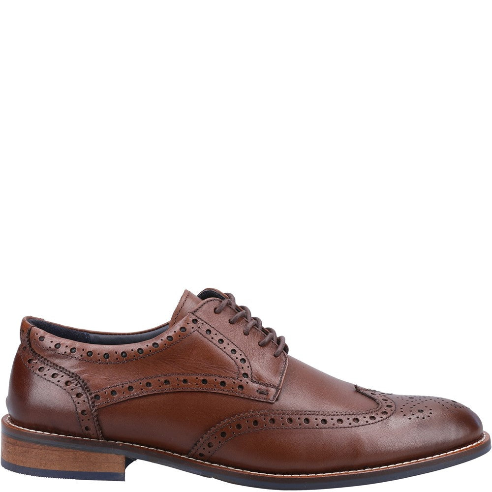 Mens Formal Lace Up Shoes Brown Hush Puppies Dustin Brogue Shoe