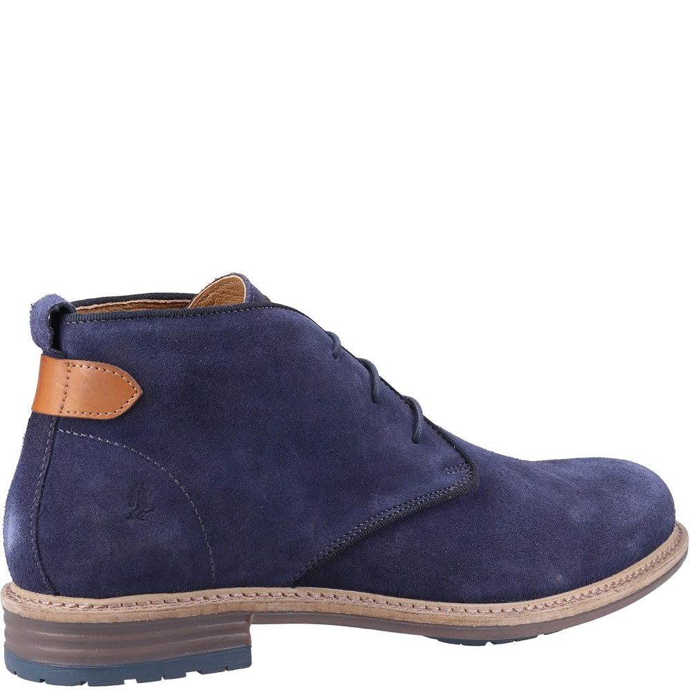 Mens Boots Navy Hush Puppies Jonas Suede Chukka Boot