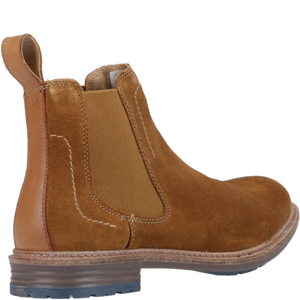 Mens Boots Tan Hush Puppies Justin Suede Chelsea Boot