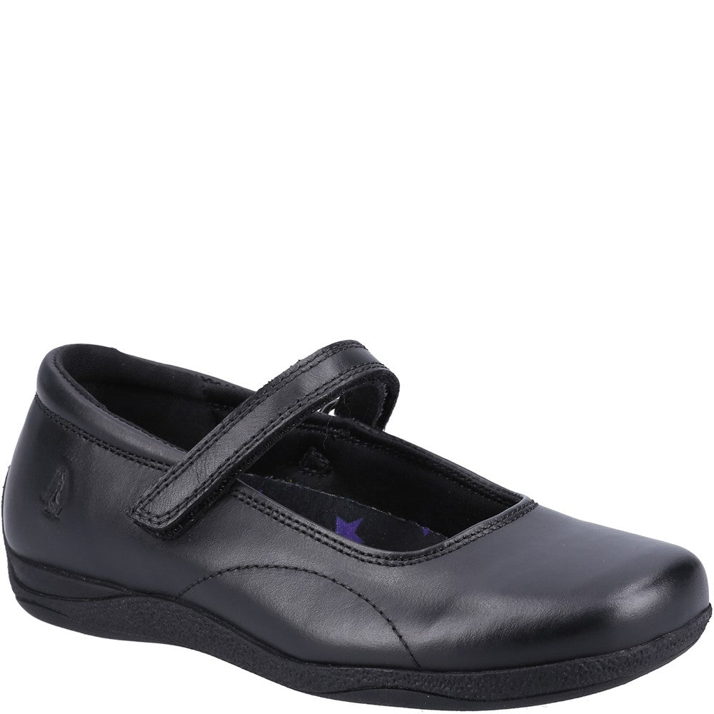 Girls BTS FLFR Black Hush Puppies Aria JNR Shoe