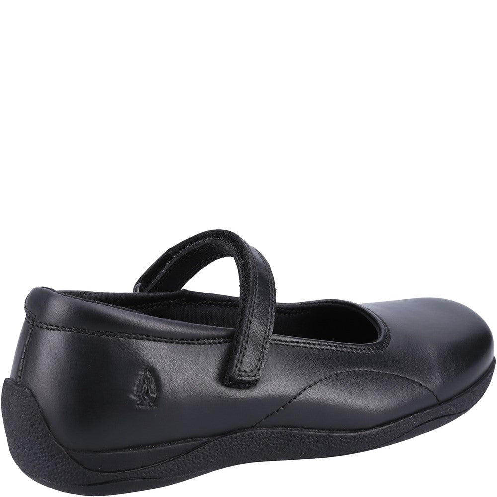 Girls BTS FLFR Black Hush Puppies Aria JNR Shoe