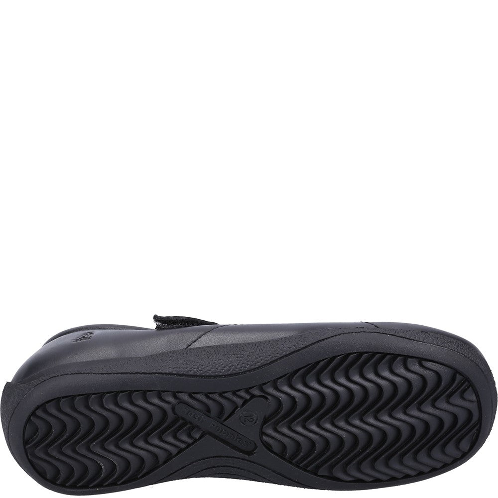 Girls BTS FLFR Black Hush Puppies Aria JNR Shoe
