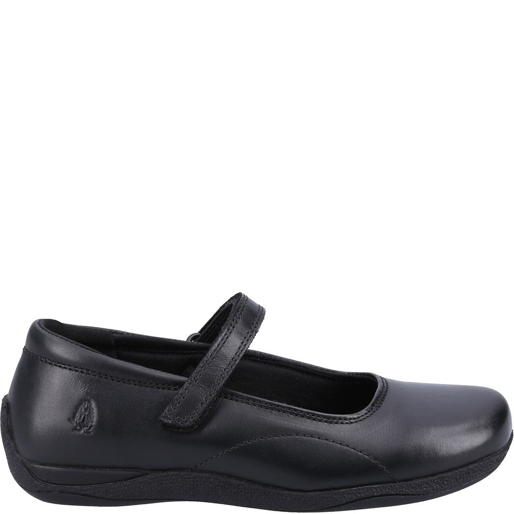 Girls BTS FLFR Black Hush Puppies Aria JNR Shoe