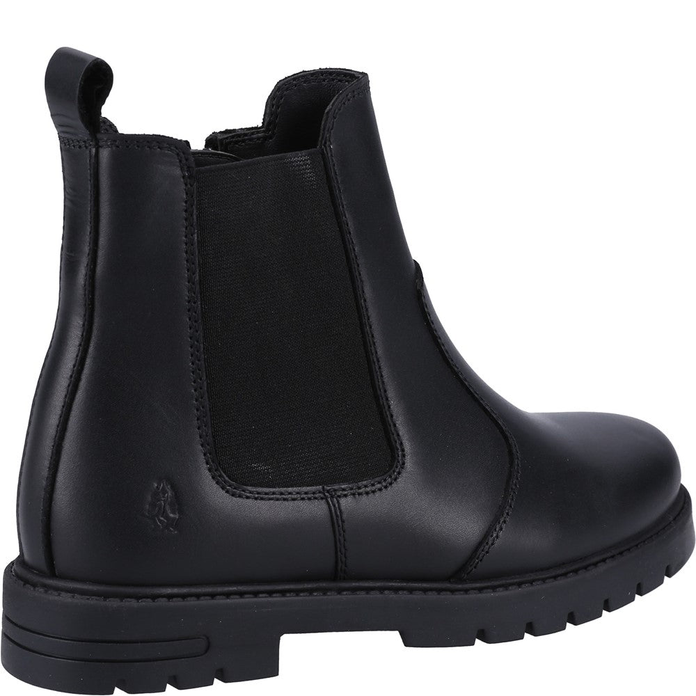 Girls BTS FLFR Black Hush Puppies Laura SNR Chelsea
