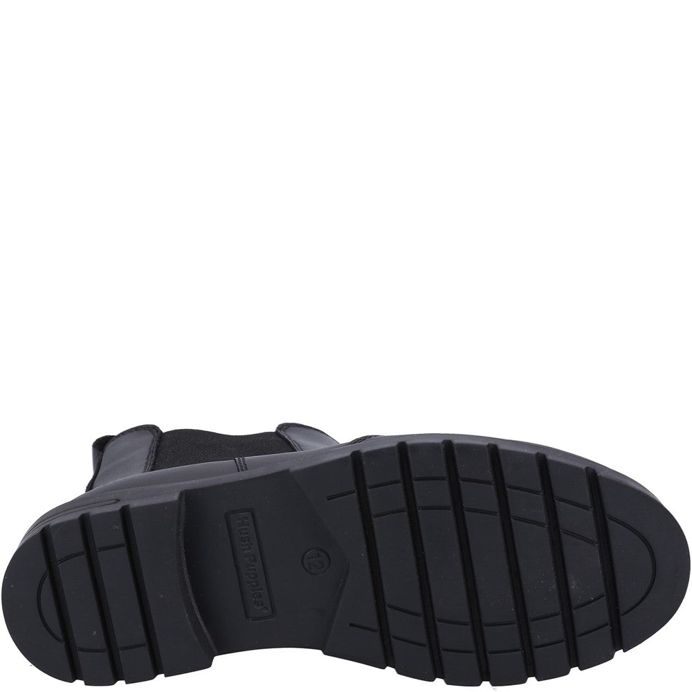 Girls BTS FLFR Black Hush Puppies Laura SNR Chelsea