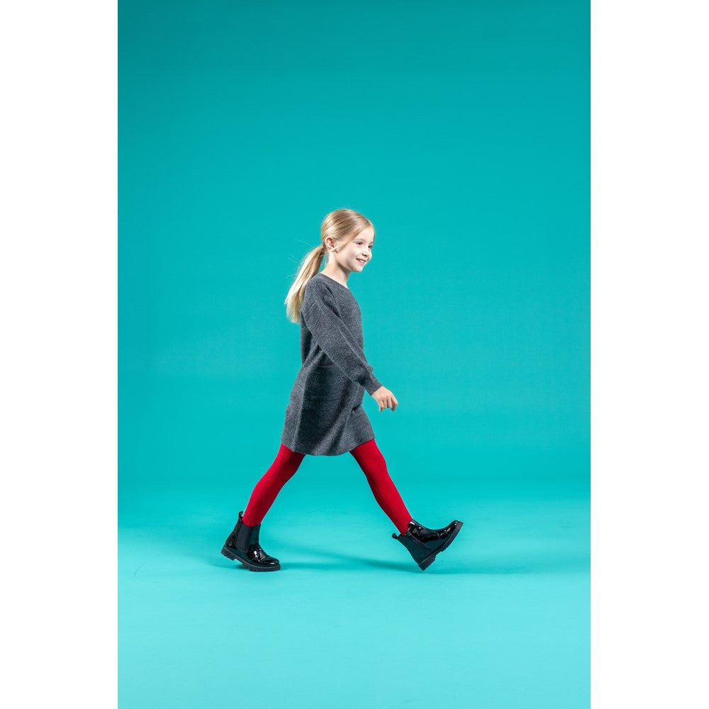 Girls BTS FLFR Black Hush Puppies Laura Patent JNR Chelsea