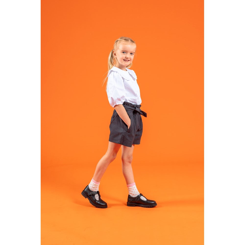 Girls BTS FLFR Black Hush Puppies Fiona JNR Shoe