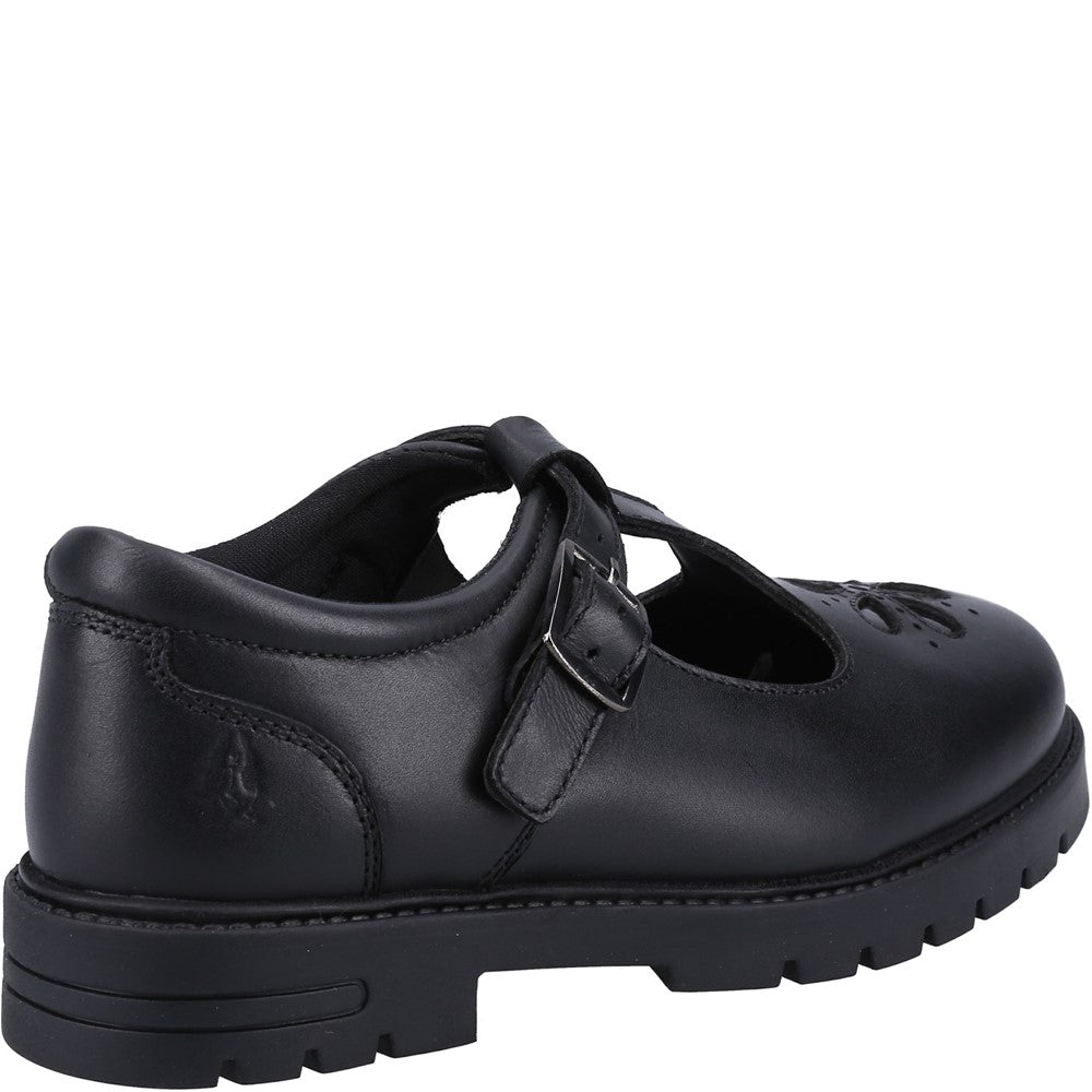 Girls BTS FLFR Black Hush Puppies Fiona SNR Shoe
