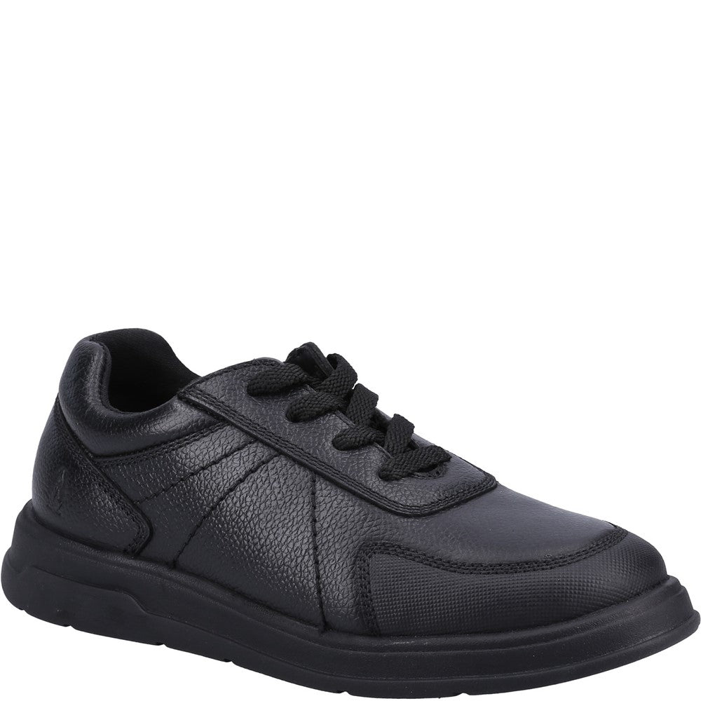 Boys BTS FLFR Black Hush Puppies Robert SNR Shoe