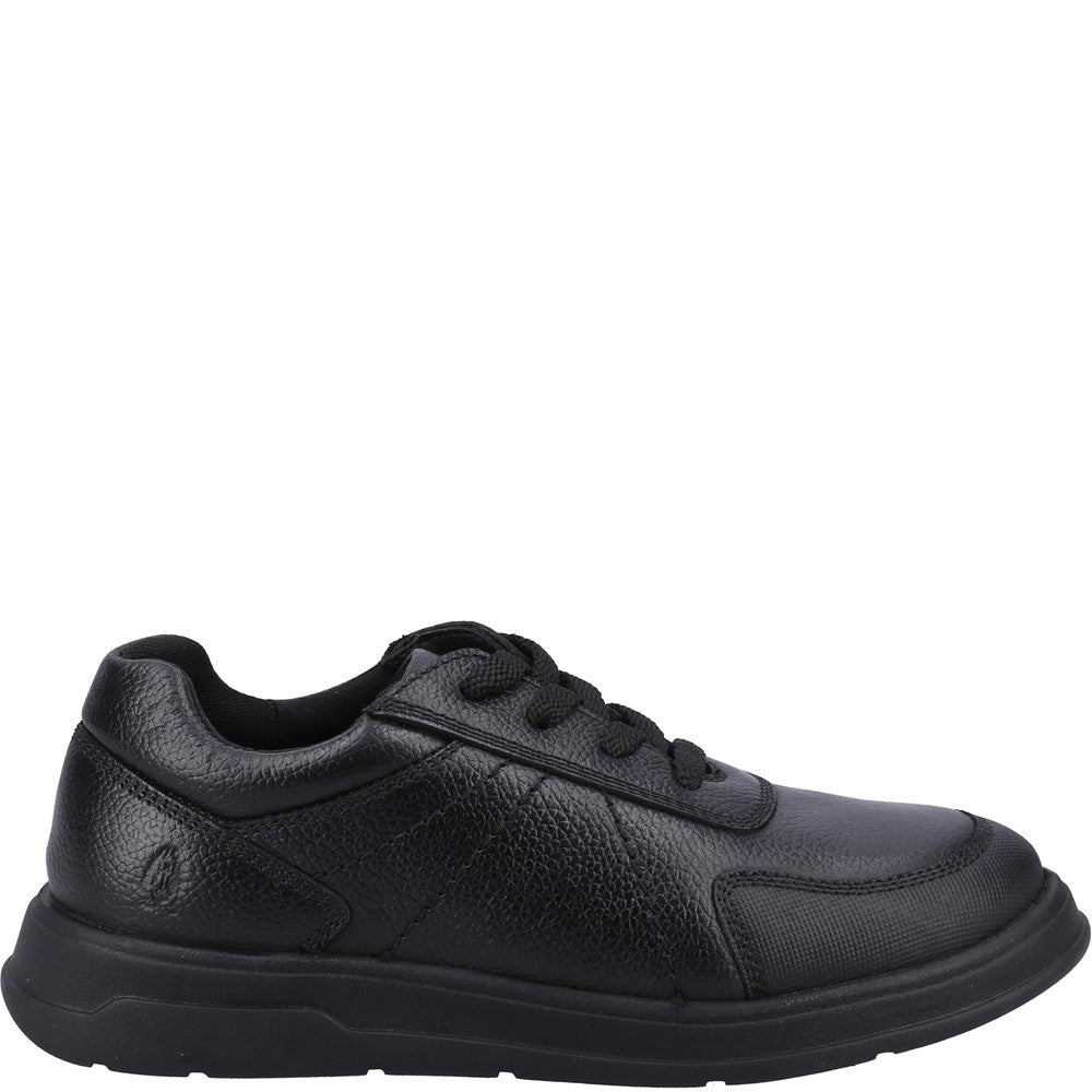 Boys BTS FLFR Black Hush Puppies Robert SNR Shoe