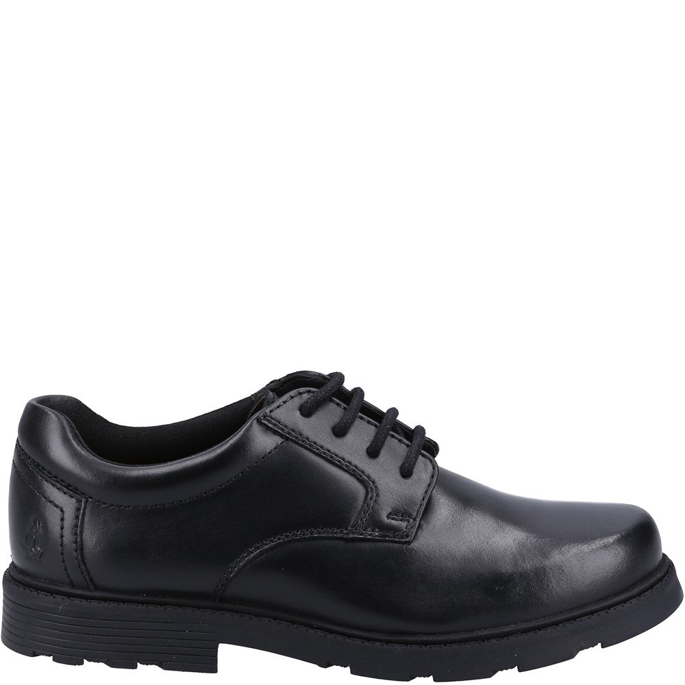 Boys BTS FLFR Black Hush Puppies Oliver SNR Shoe