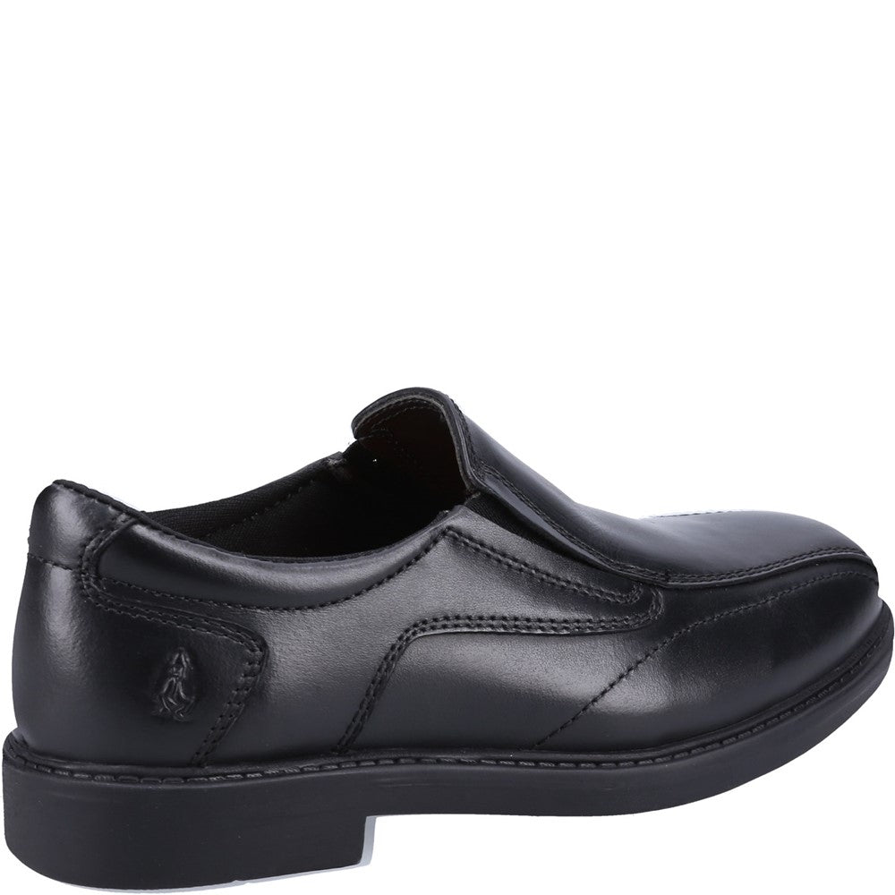 Boys BTS FLFR Black Hush Puppies Toby SNR Shoe