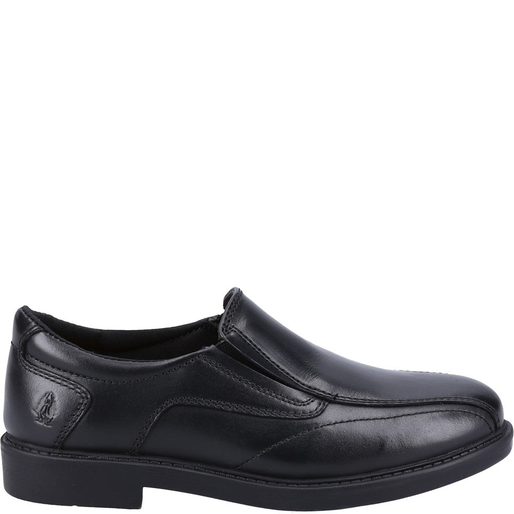 Boys BTS FLFR Black Hush Puppies Toby SNR Shoe