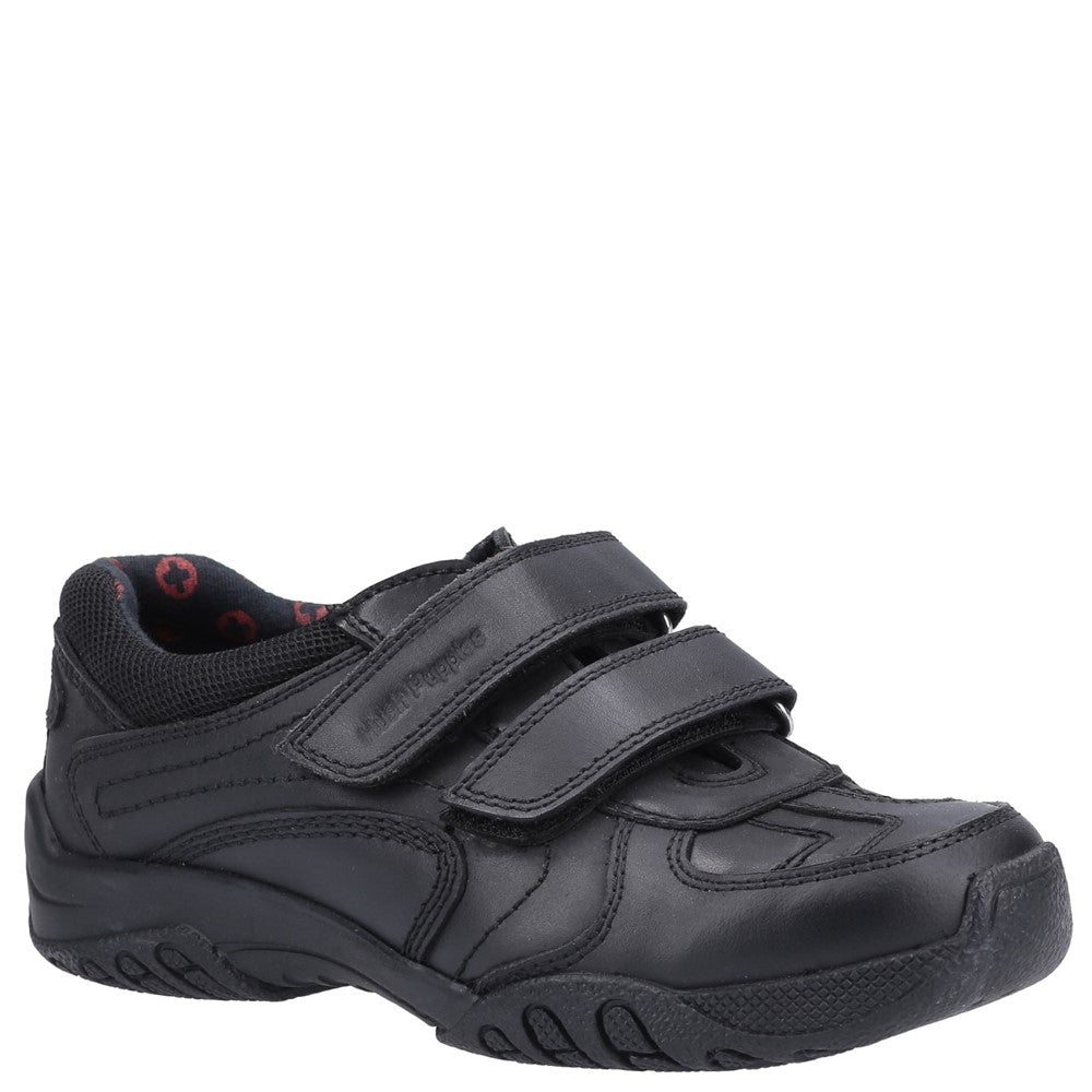 Boys BTS Black XL Hush Puppies Jezza 2 Senior School Shoe