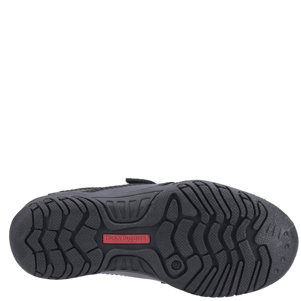 Boys BTS Black XL Hush Puppies Jezza 2 Senior School Shoe