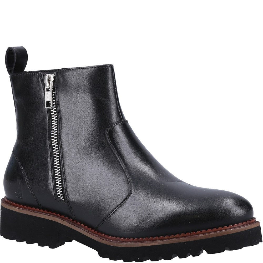 Ladies Ankle Boots Black Hush Puppies Grace Zip Boot