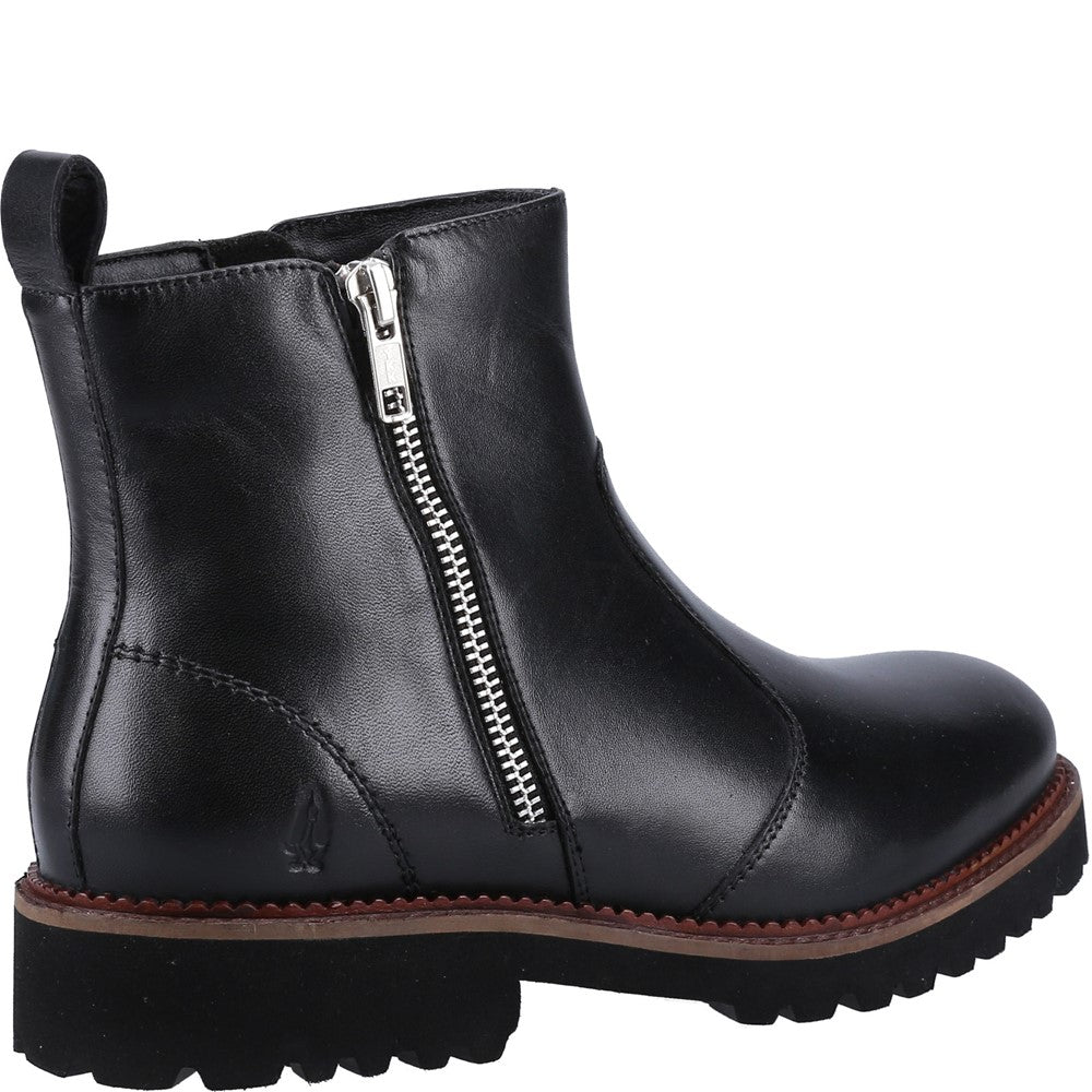 Ladies Ankle Boots Black Hush Puppies Grace Zip Boot
