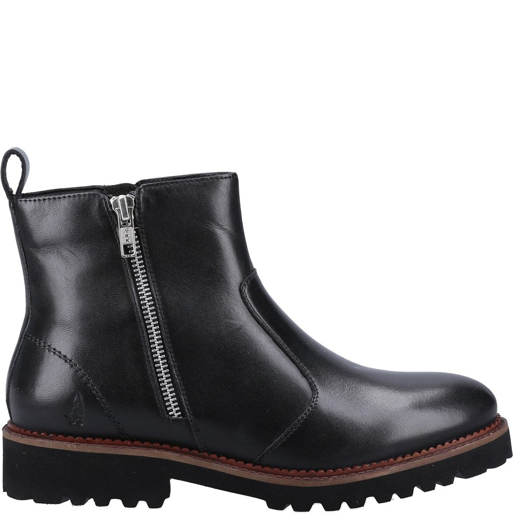 Ladies Ankle Boots Black Hush Puppies Grace Zip Boot