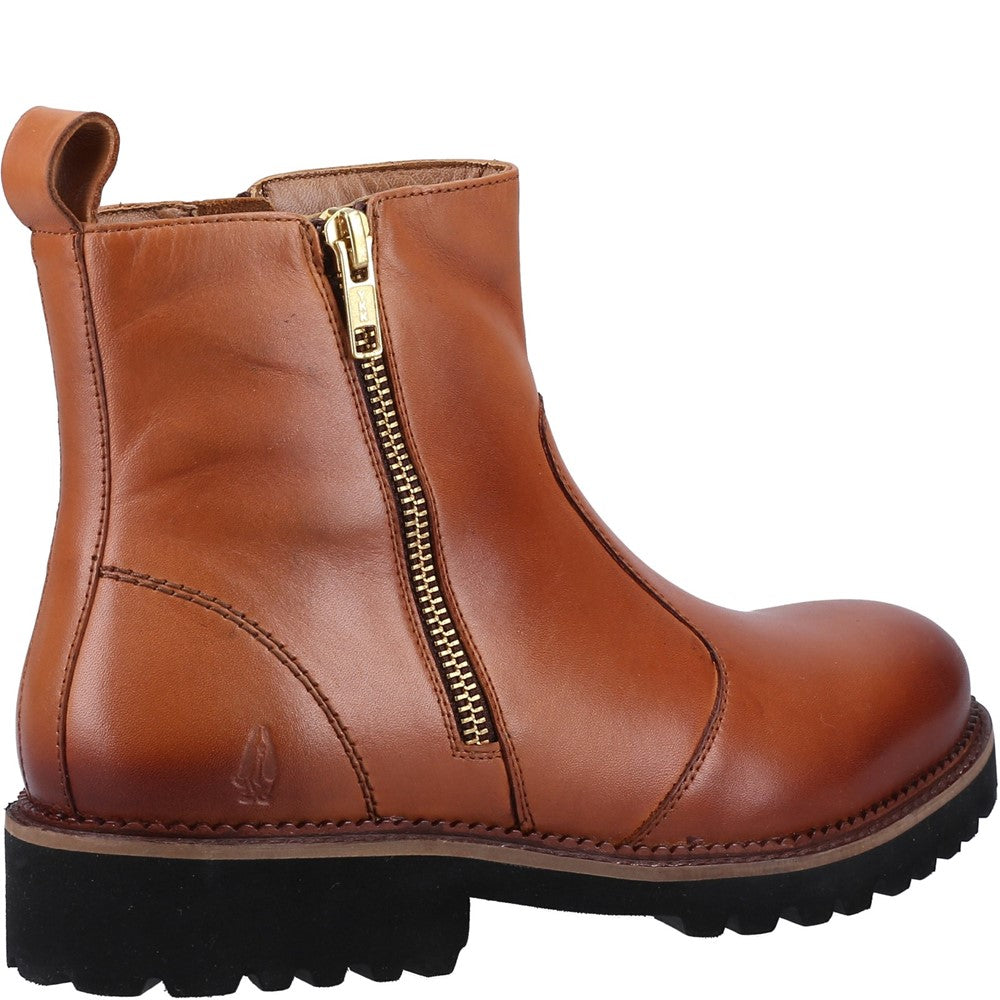 Ladies Ankle Boots Tan Hush Puppies Grace Zip Boot