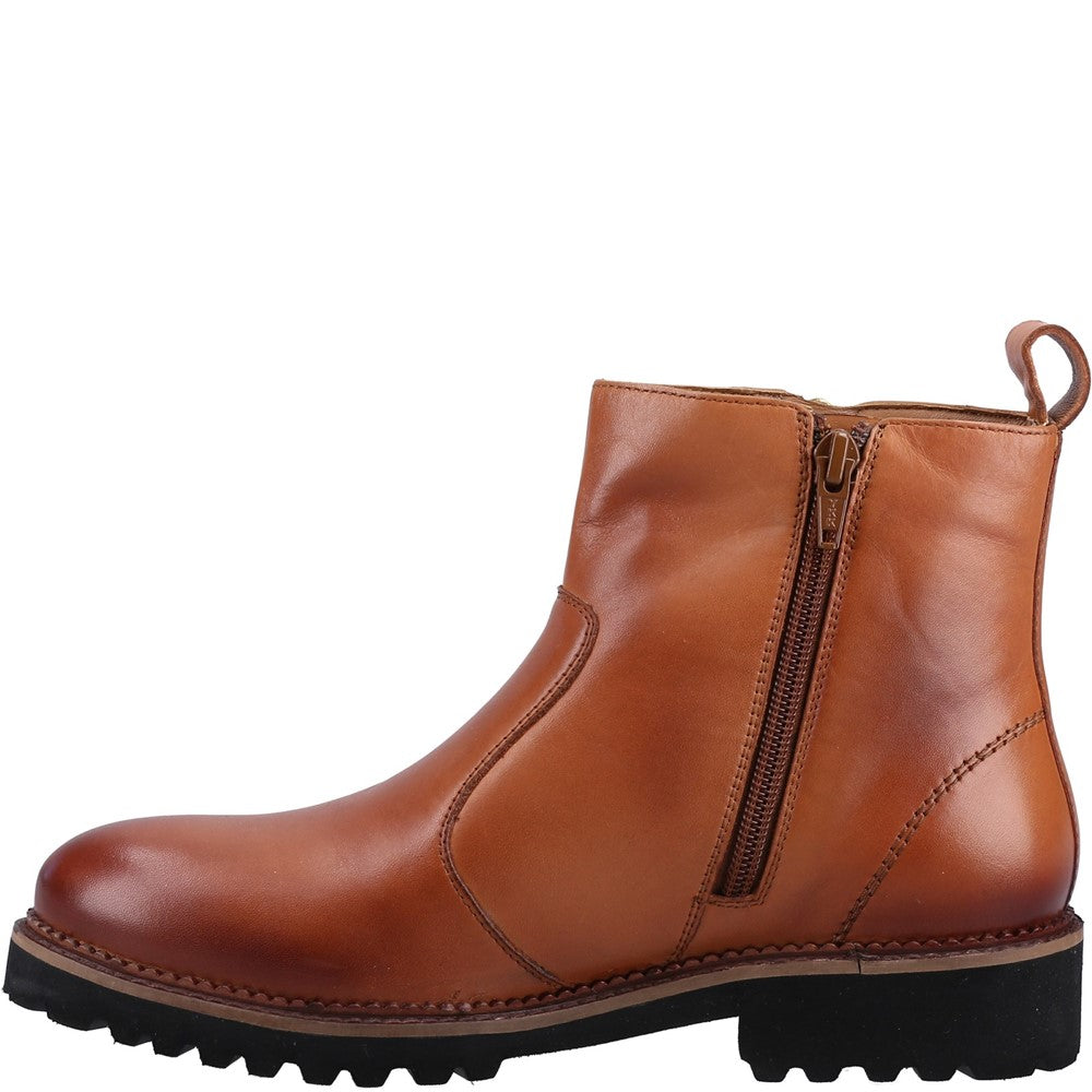 Ladies Ankle Boots Tan Hush Puppies Grace Zip Boot