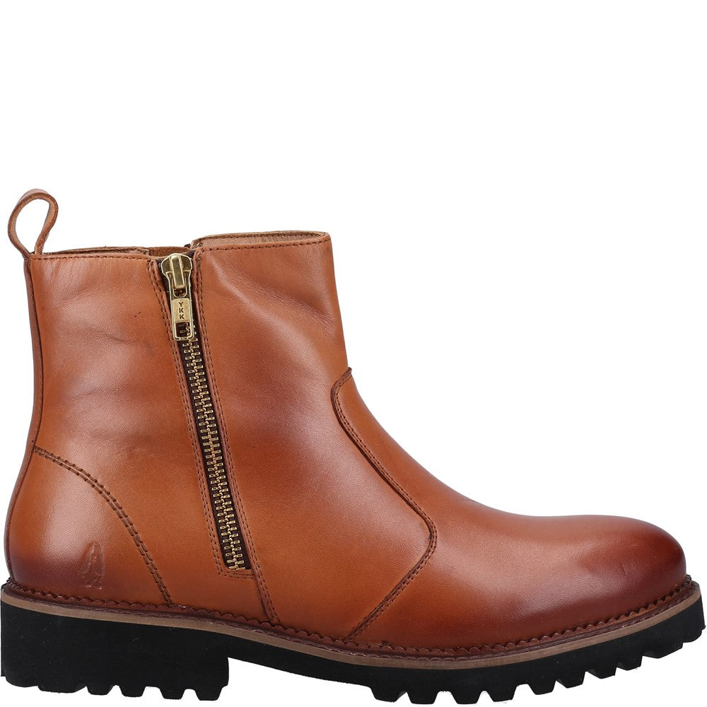Ladies Ankle Boots Tan Hush Puppies Grace Zip Boot