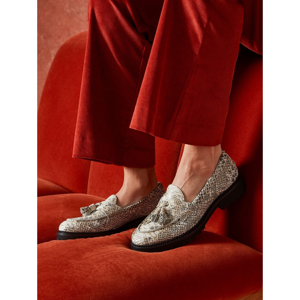 Slip On Ladies Shoes Snake Hush Puppies Ginny Loafer