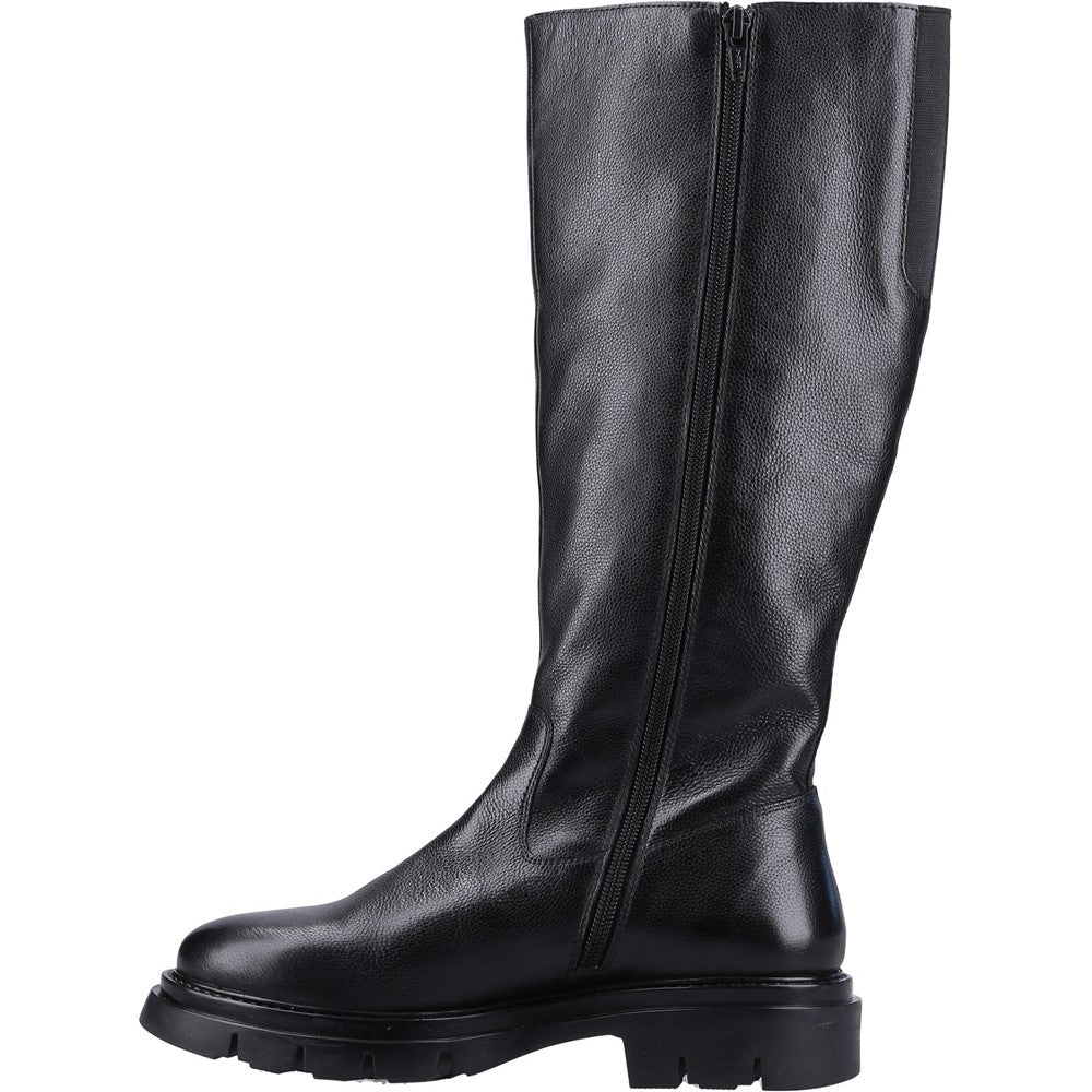 Ladies Long Boots Black Hush Puppies Rowan Boot