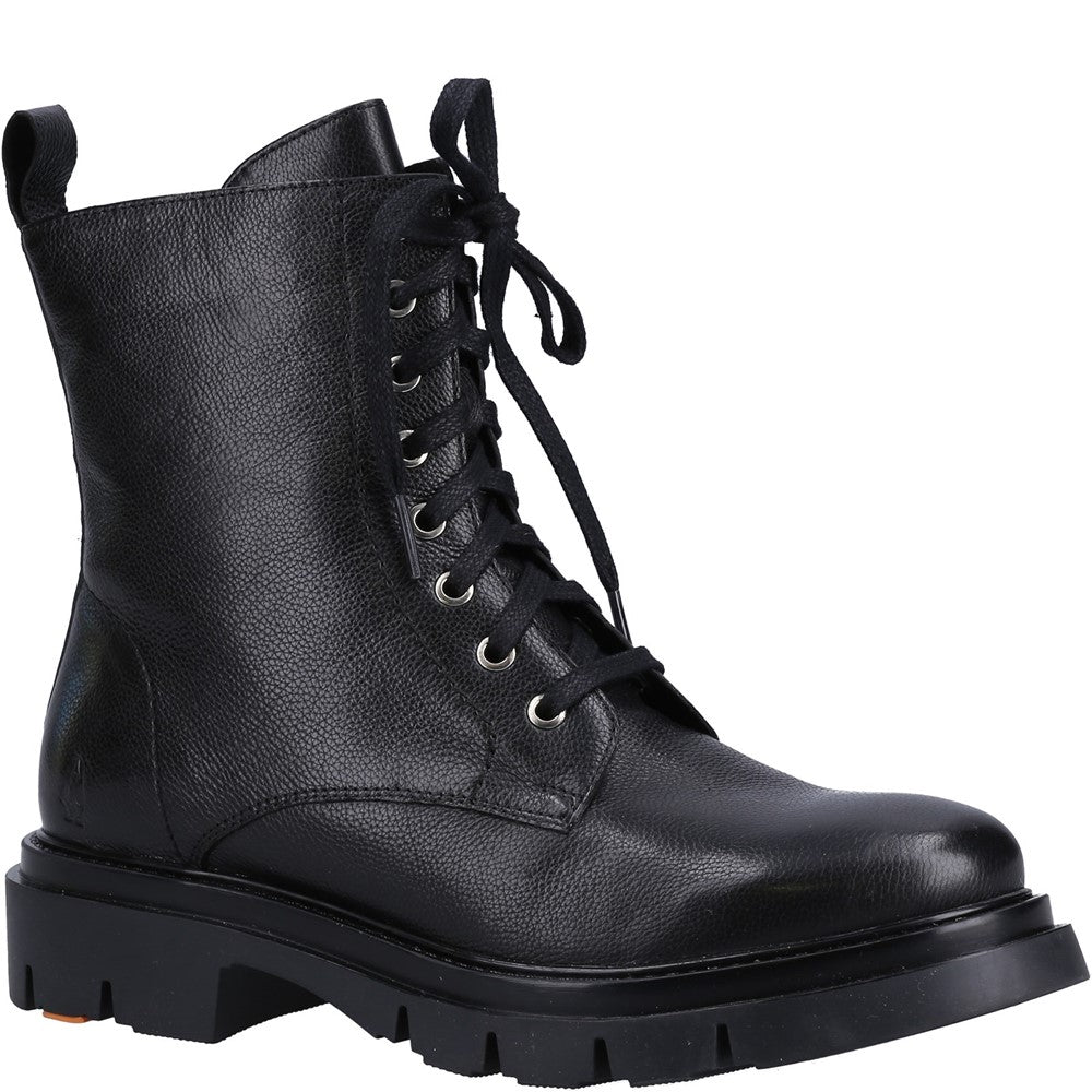 Ladies Ankle Boots Black Hush Puppies Rhea Lace Boot