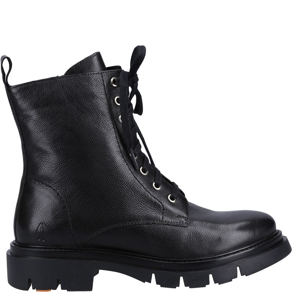 Ladies Ankle Boots Black Hush Puppies Rhea Lace Boot