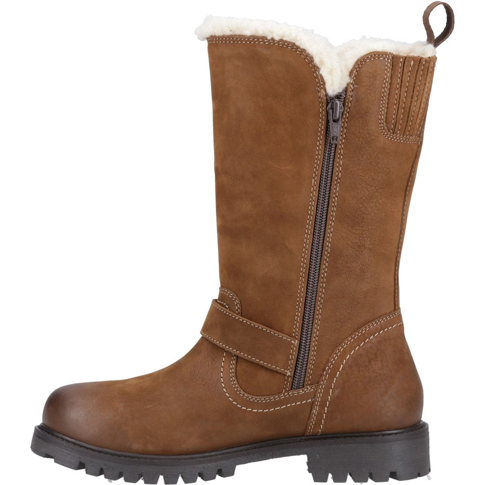 Ladies Mid Boot Tan Hush Puppies Winnie Boot